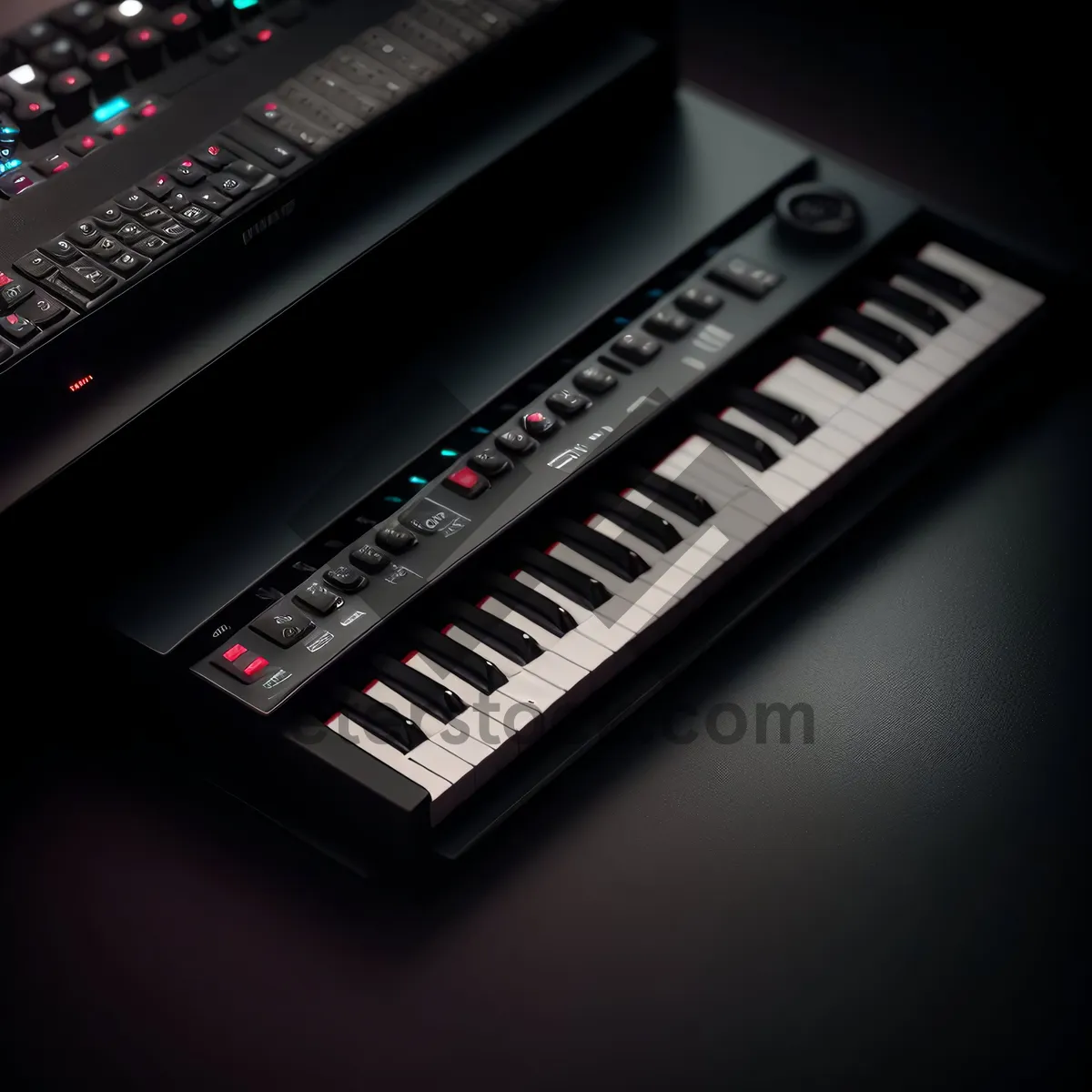 Picture of Black Digital Synth Keyboard - Music Technology Device