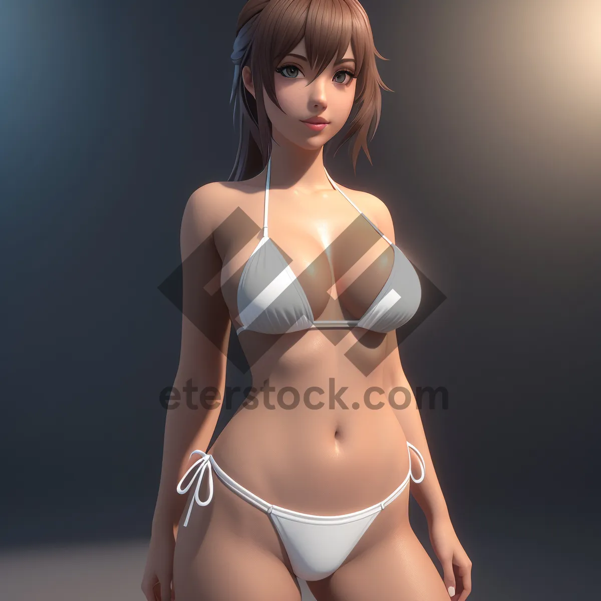 Picture of Seductive Lingerie Model Poses in Sensual Bikini