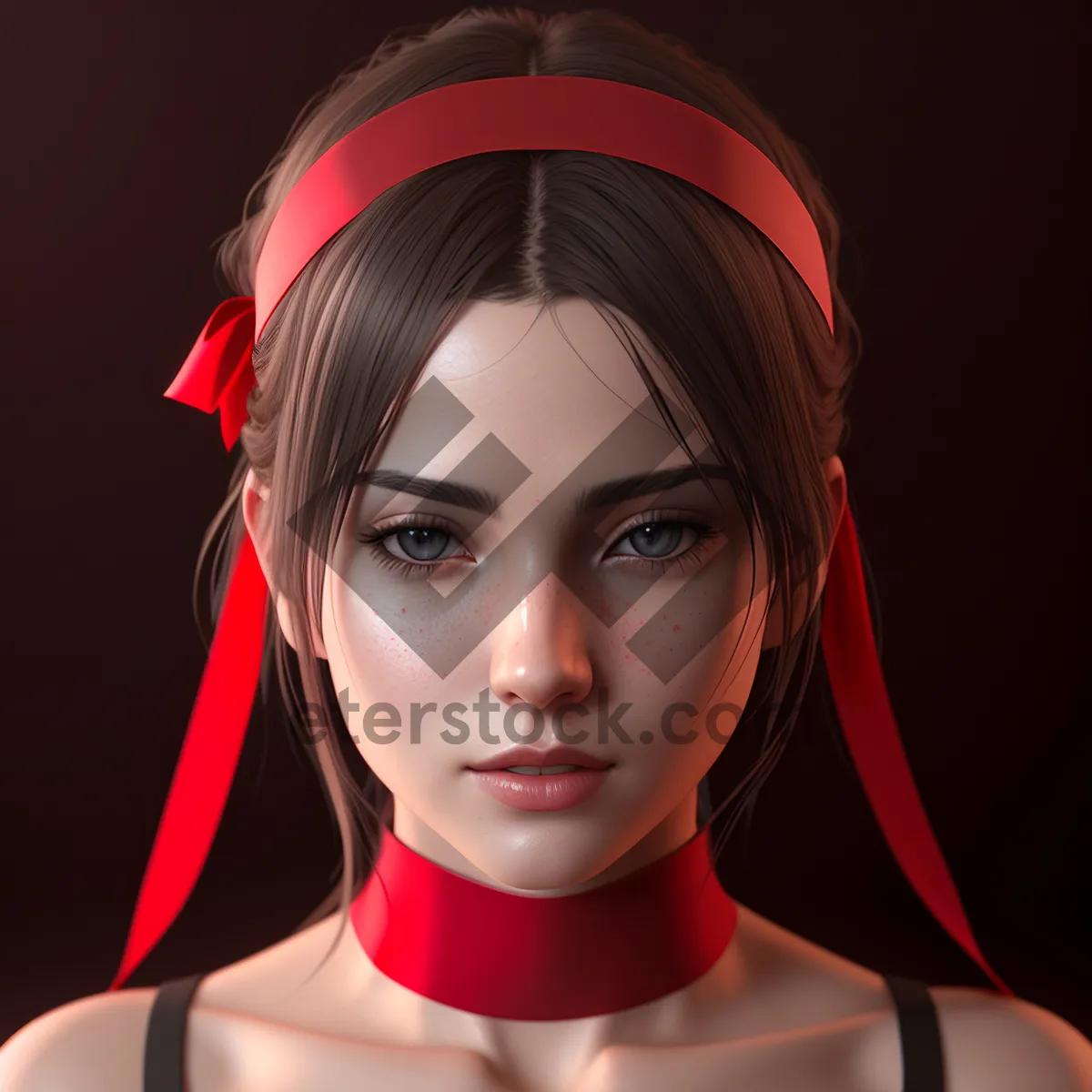 Picture of Stylish brunette lady with captivating gaze