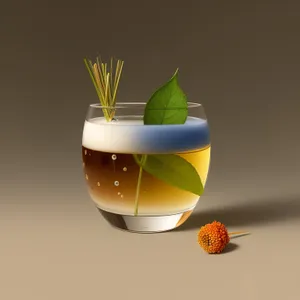 Hot Herbal Tea in Glass Cup