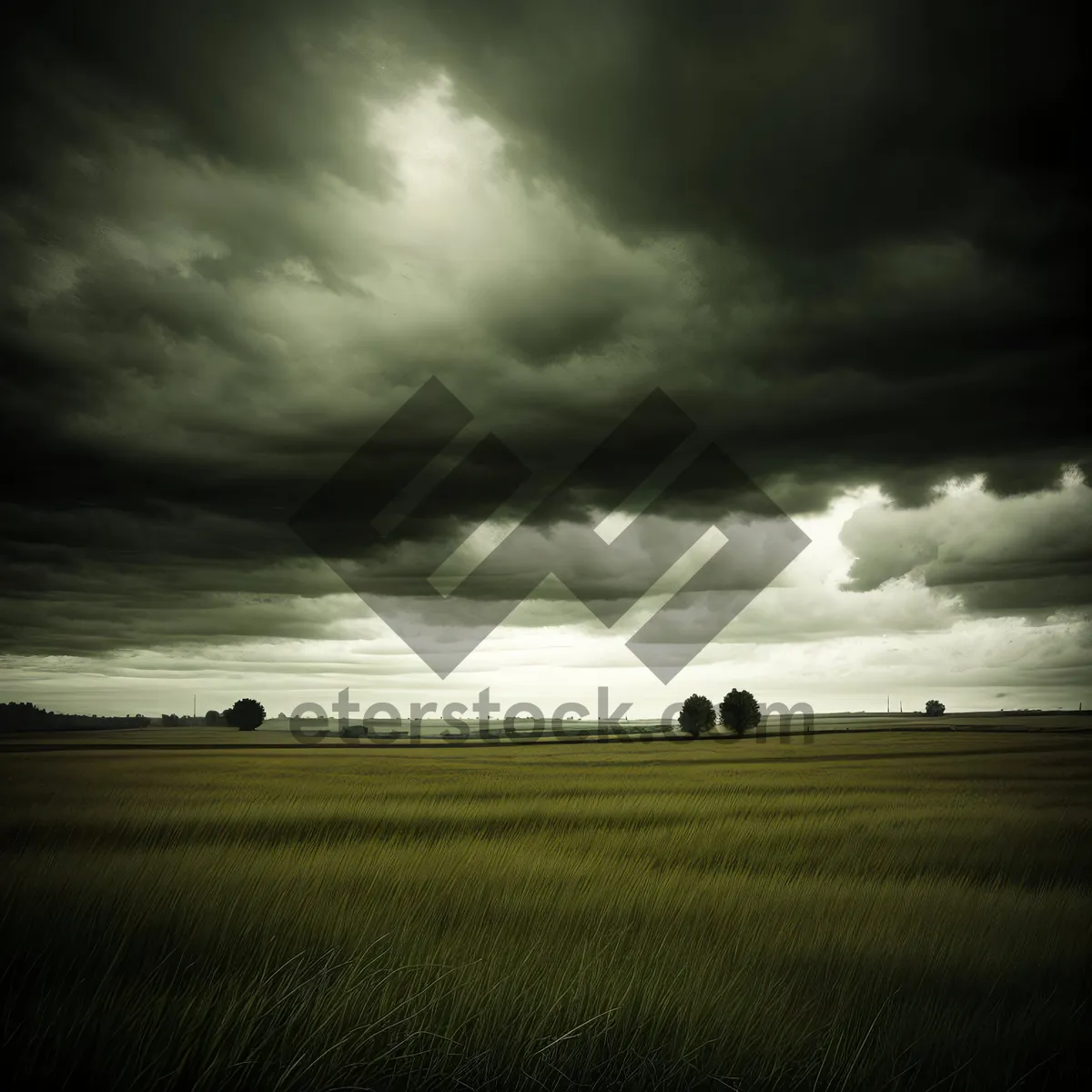 Picture of Idyllic Countryside Landscape Under a Sunny Sky
