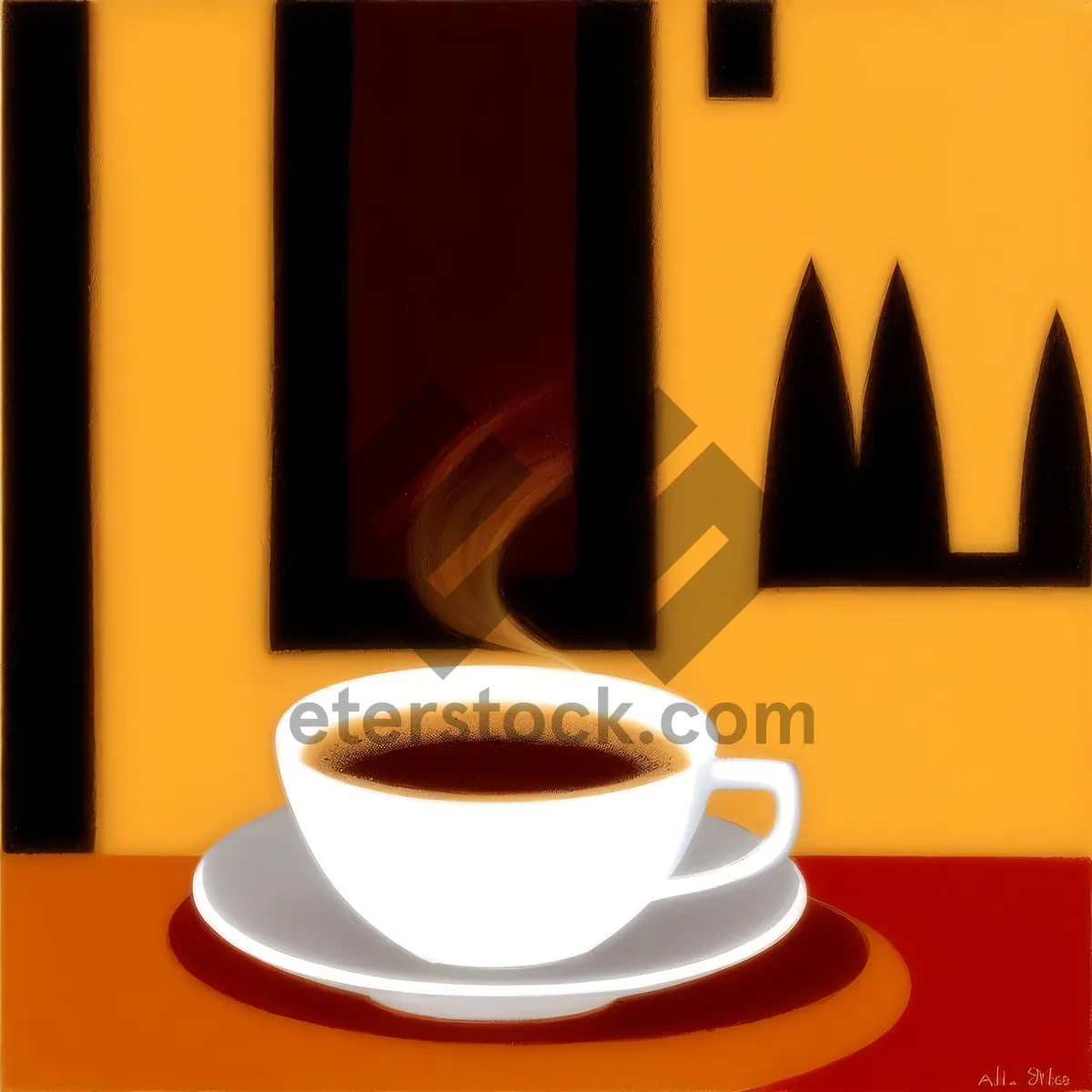 Picture of Dark Morning Espresso Beverage in Ceramic Mug