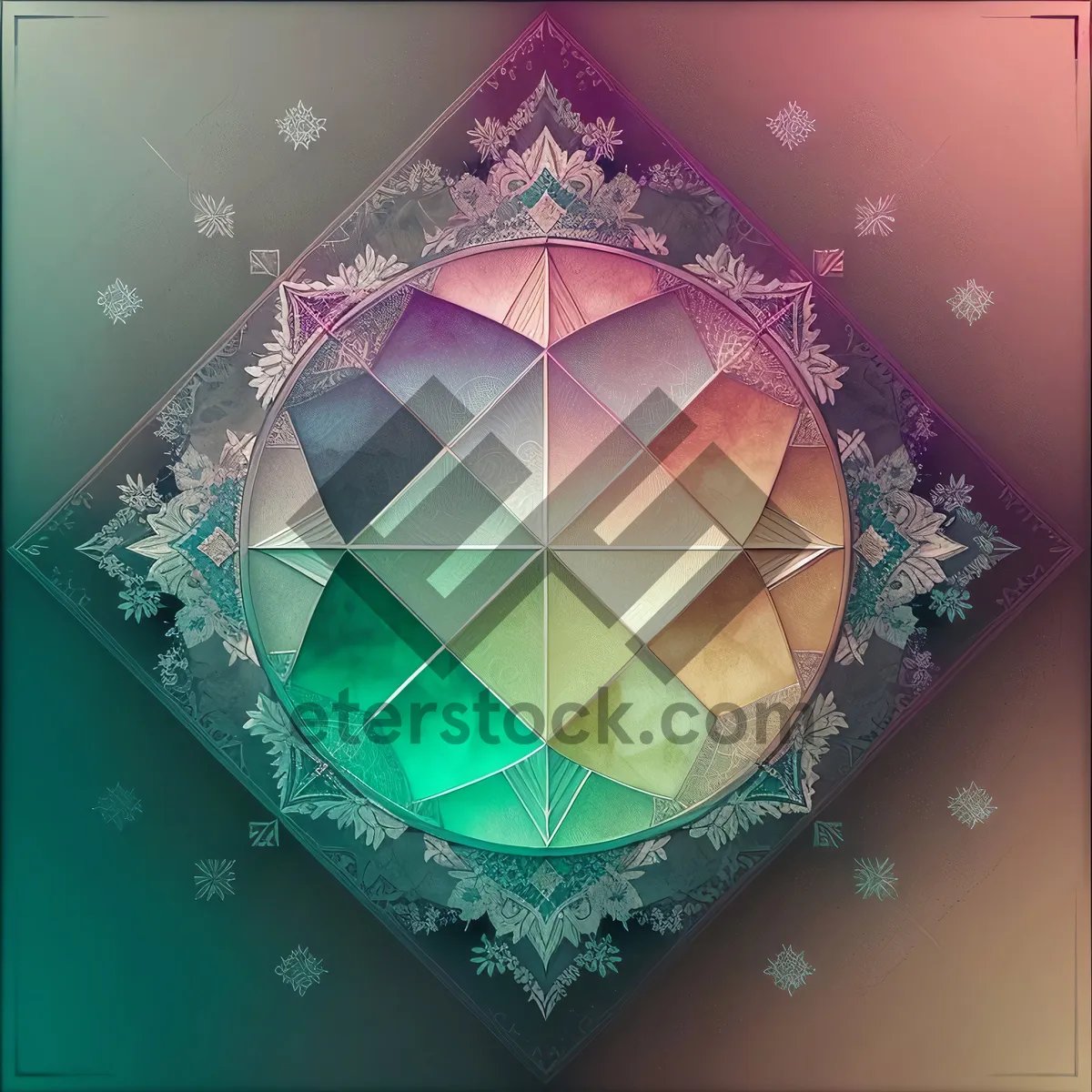 Picture of Globetech Digital Art Pattern - Gemstone-inspired Design