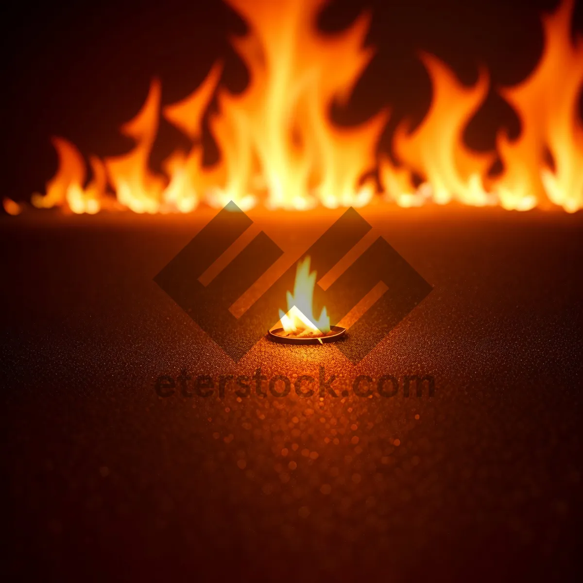 Picture of Fierce Flames: A Fiery Blaze Engulfs the Darkness