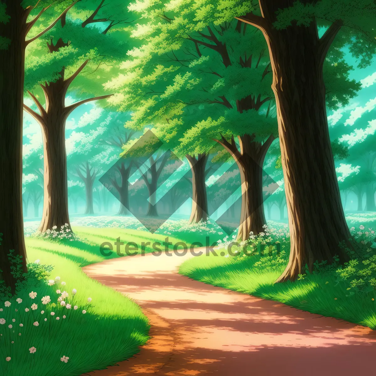 Picture of Serene Forest Retreat: Tranquil Summertime Landscape