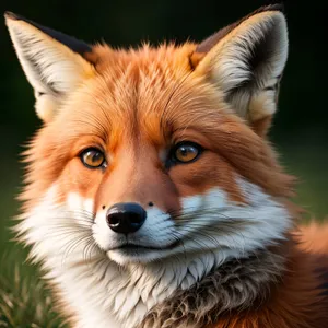 Foxy Corgi - Adorable Red Fox-like Canine with Furry Ears