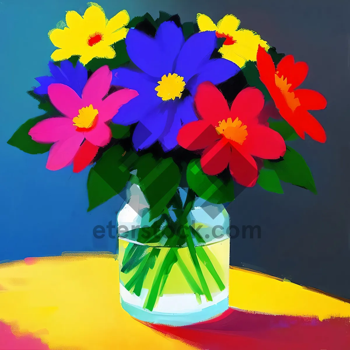 Picture of Blossoming Floral Bouquet with Colorful Petals