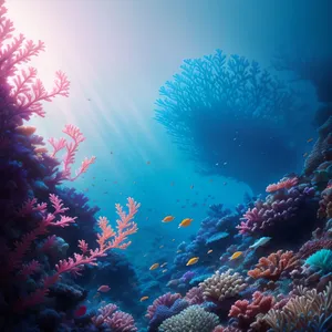 Colorful Coral Reef at Ocean's Depth