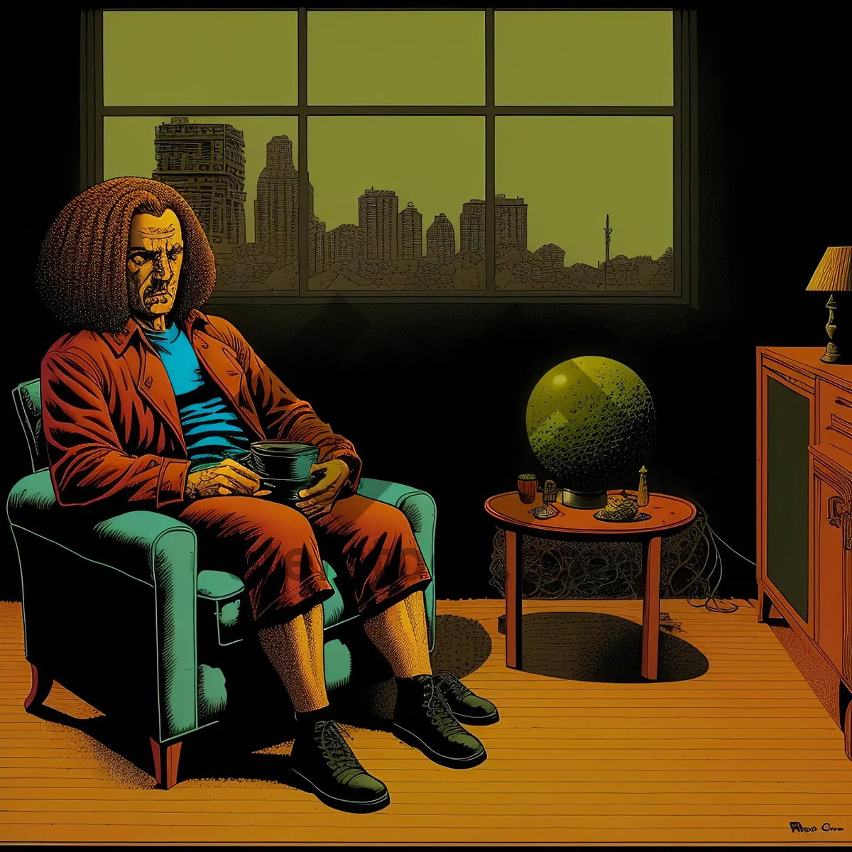 Picture of Professional businessman working on laptop at office desk.