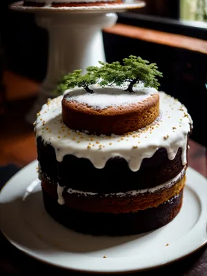 Decadent Chocolate Cake with Fresh Fruit Topping