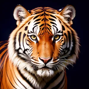 Striped Jungle Hunter: Fierce Tiger Cat in Wildlife