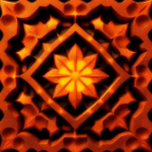 Arabesque Pumpkin Pattern: Vibrant Decorative Vegetable Design