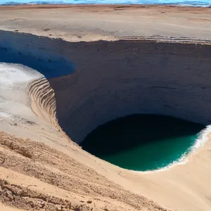 Serene Coastal Sand Dunes and Azure Ocean