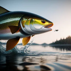 Sunset Glow on Oceanic Coho: A Fisherman's Tropical Catch