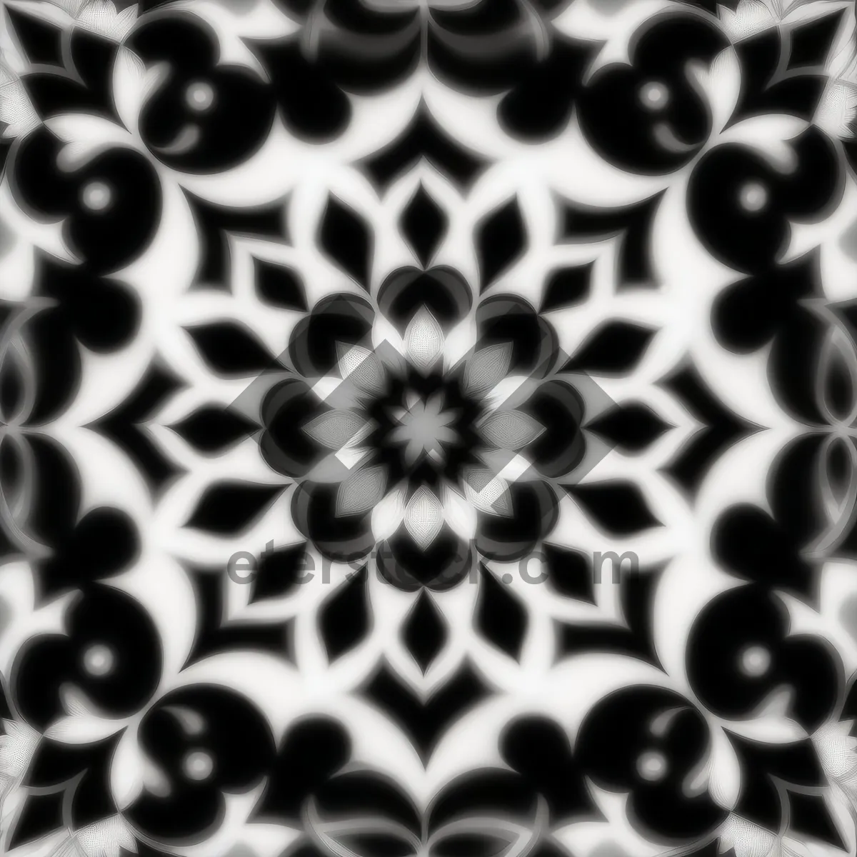 Picture of Symmetrical Retro Ornate Tile Pattern