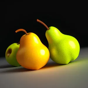 Fresh and Juicy Citrus Fruits: Apple, Pear, Lemon, and Orange