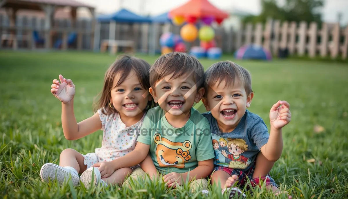 Picture of Happy family playing in the park together.