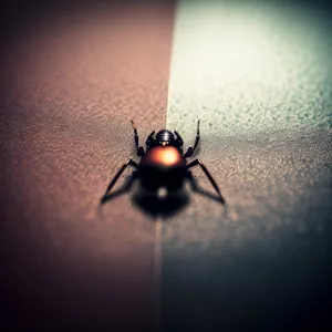 Black Widow Spider in Garden: Close-Up of Arachnid
