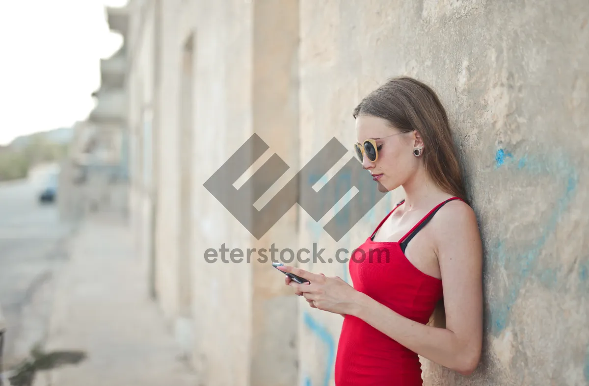 Picture of Attractive brunette fashion model with sensual appeal