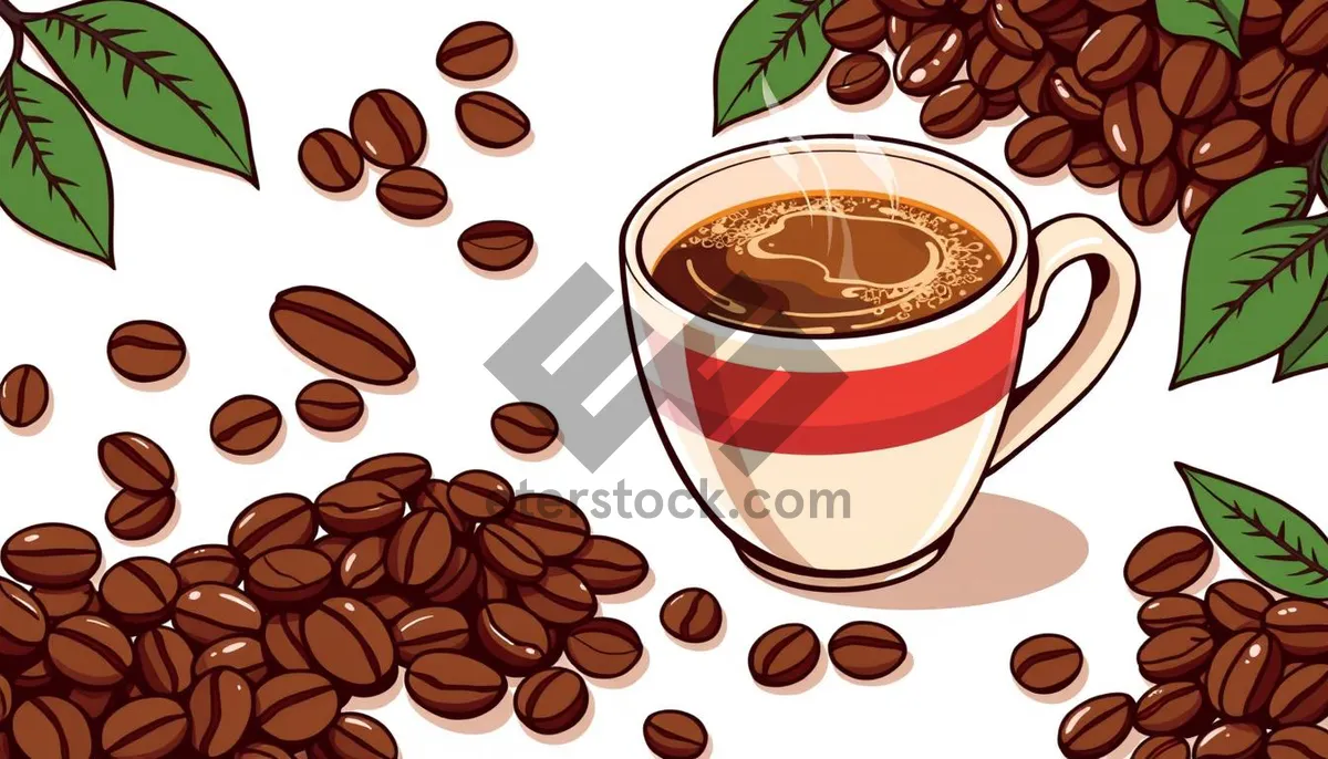 Picture of Delicious espresso in black coffee cup morning beverage