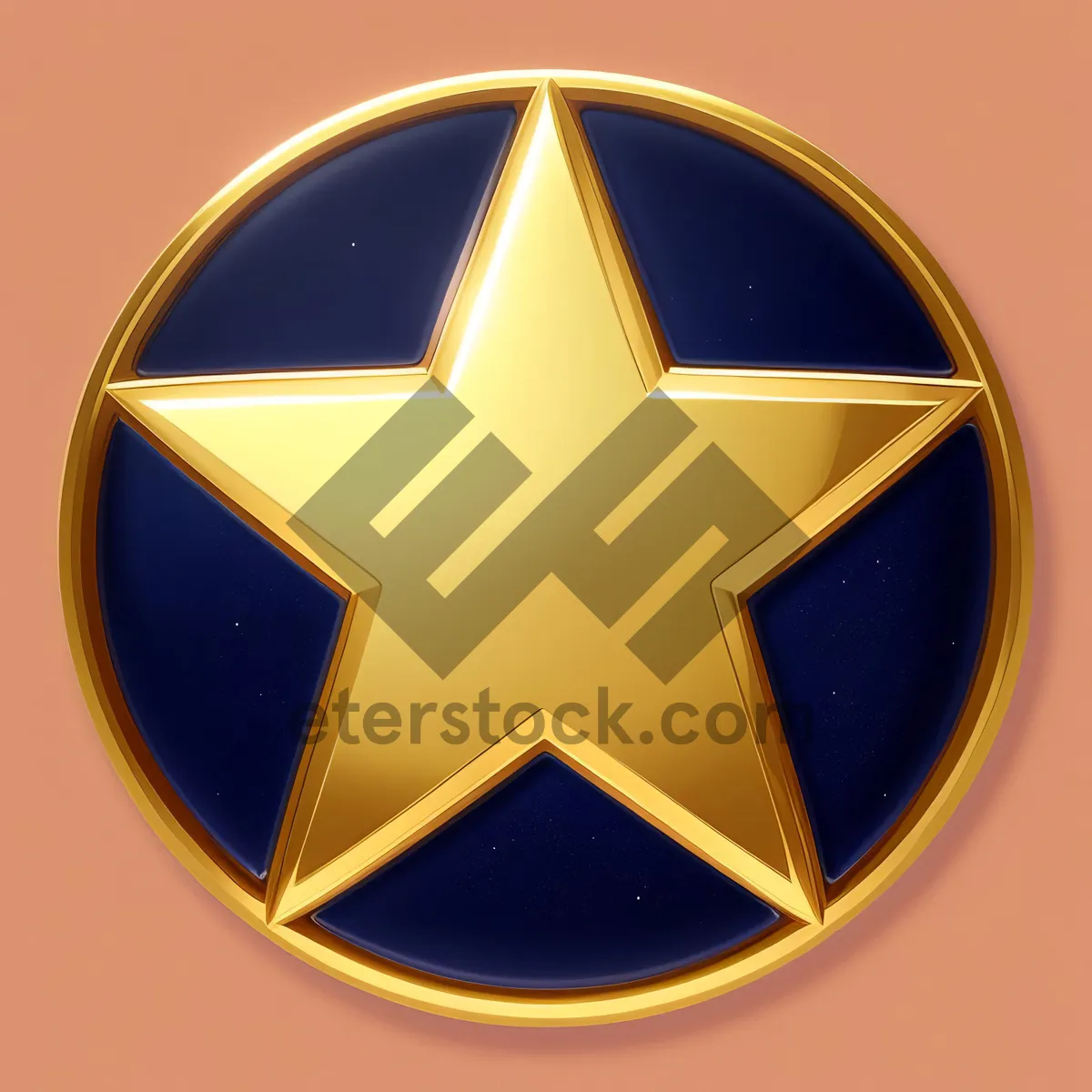 Picture of Shiny Black Round Metal Button Symbol