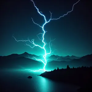 Spectacular Night Sky Storm with Bright Lightning