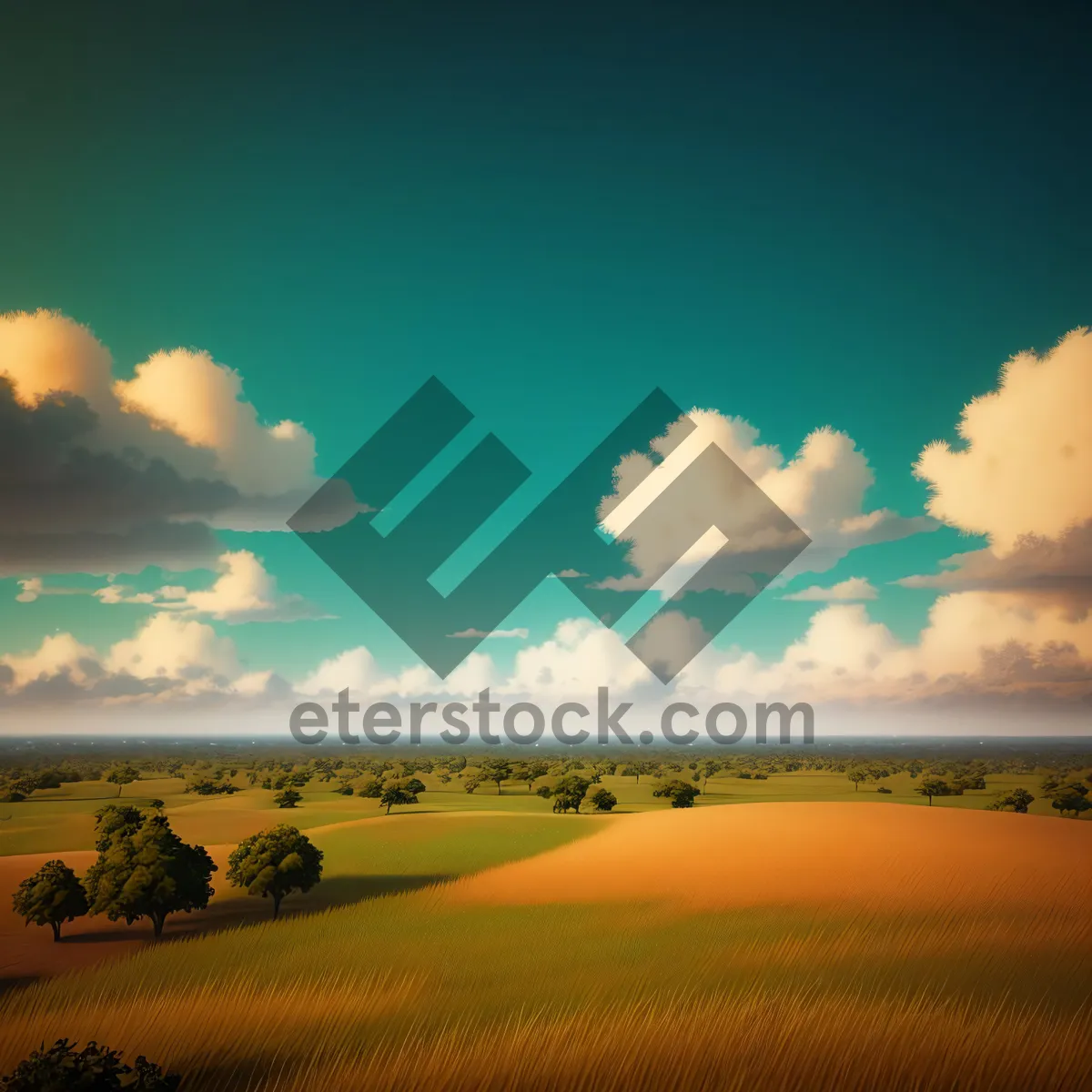 Picture of Vibrant Ocean Sunset on Sandy Beach