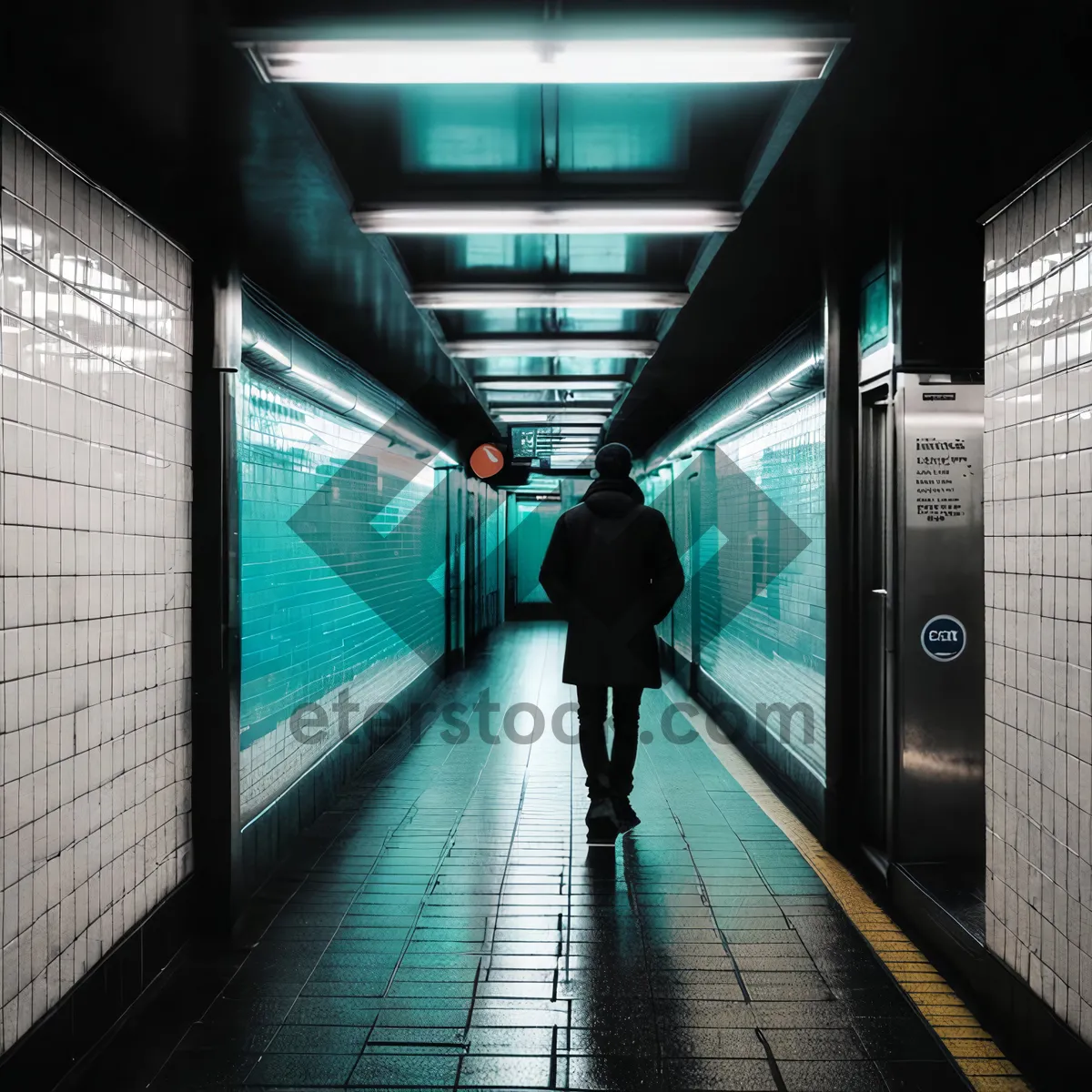 Picture of Modern urban subway station in glass building