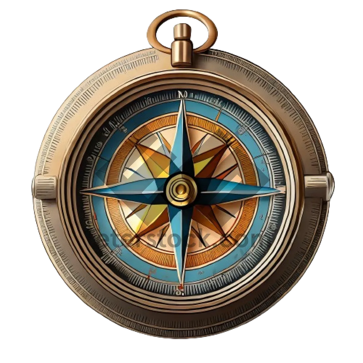 Picture of Antique Pirate Compass: Navigational Instrument for Old Travelers