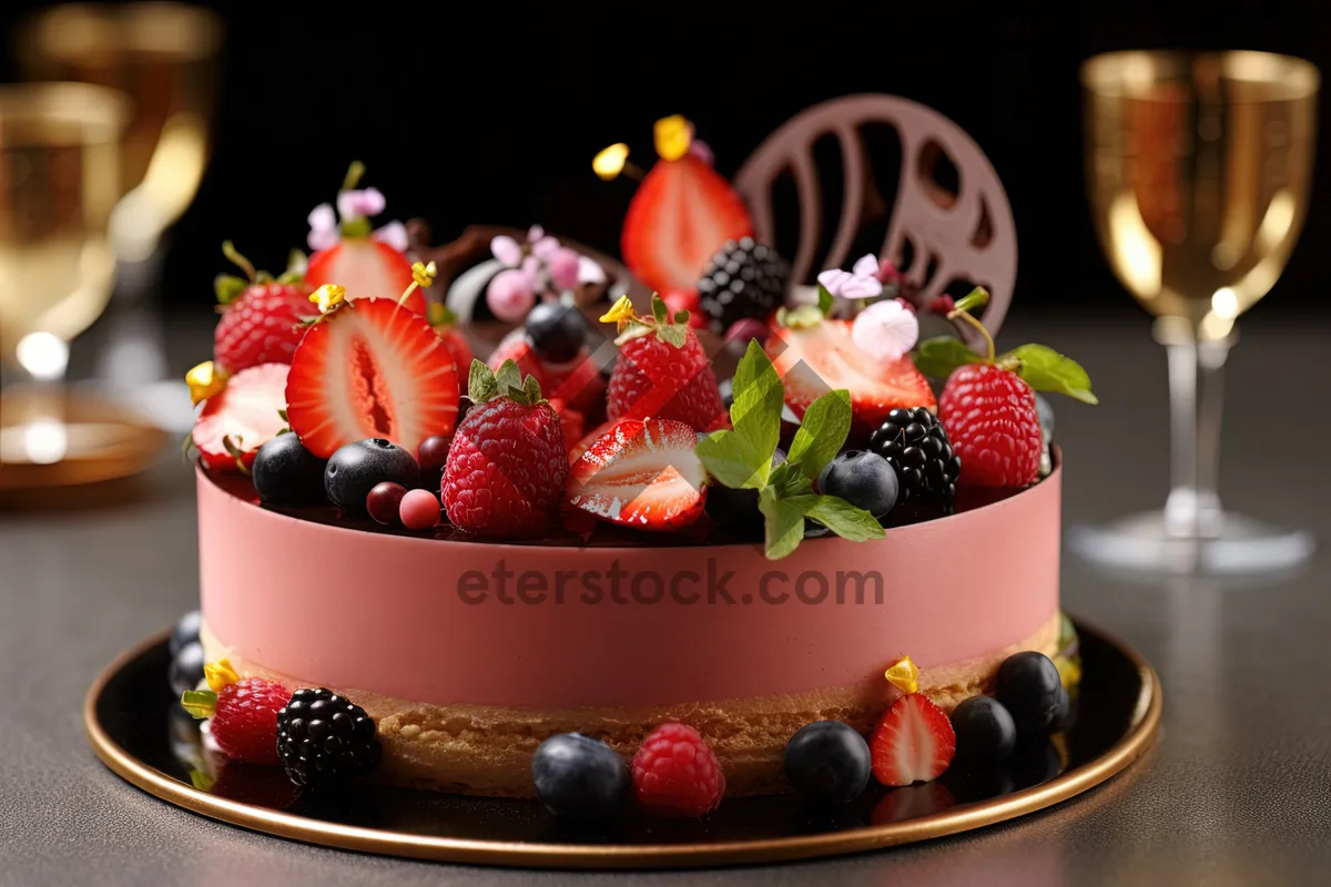 Picture of Fresh Berry Breakfast Bowl with Ripe Fruits