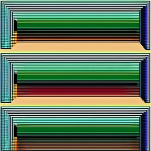 Colorful Rainbow Pencil Design on Paper