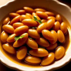 Healthy Vegetarian Kidney Bean Meal with Olives