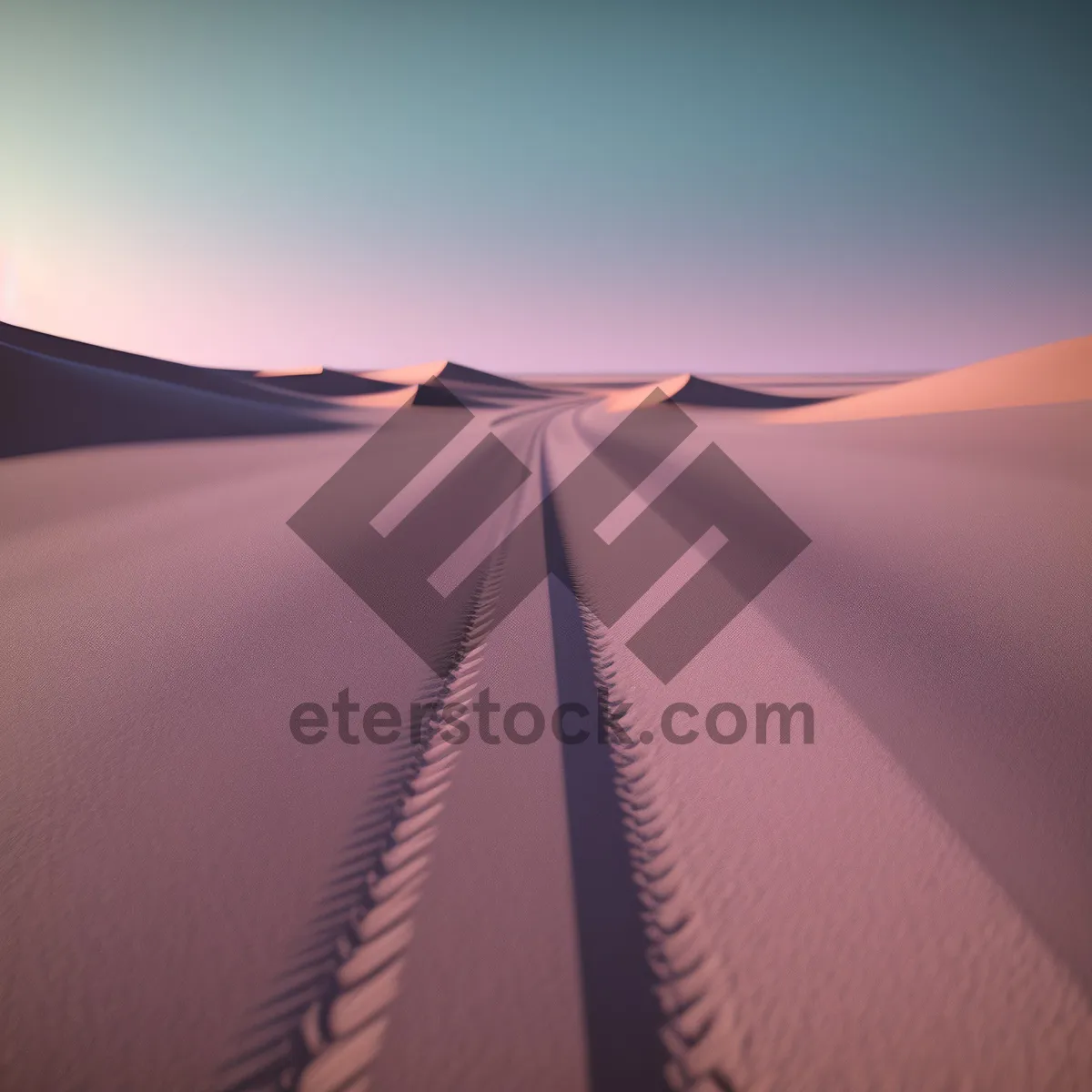 Picture of Vibrant Desert Road: Motion-filled Asphalt Landscape