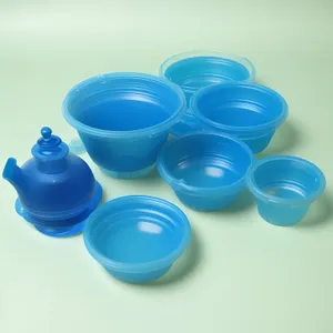 Colorful kitchenware glass and cup collection on countertop