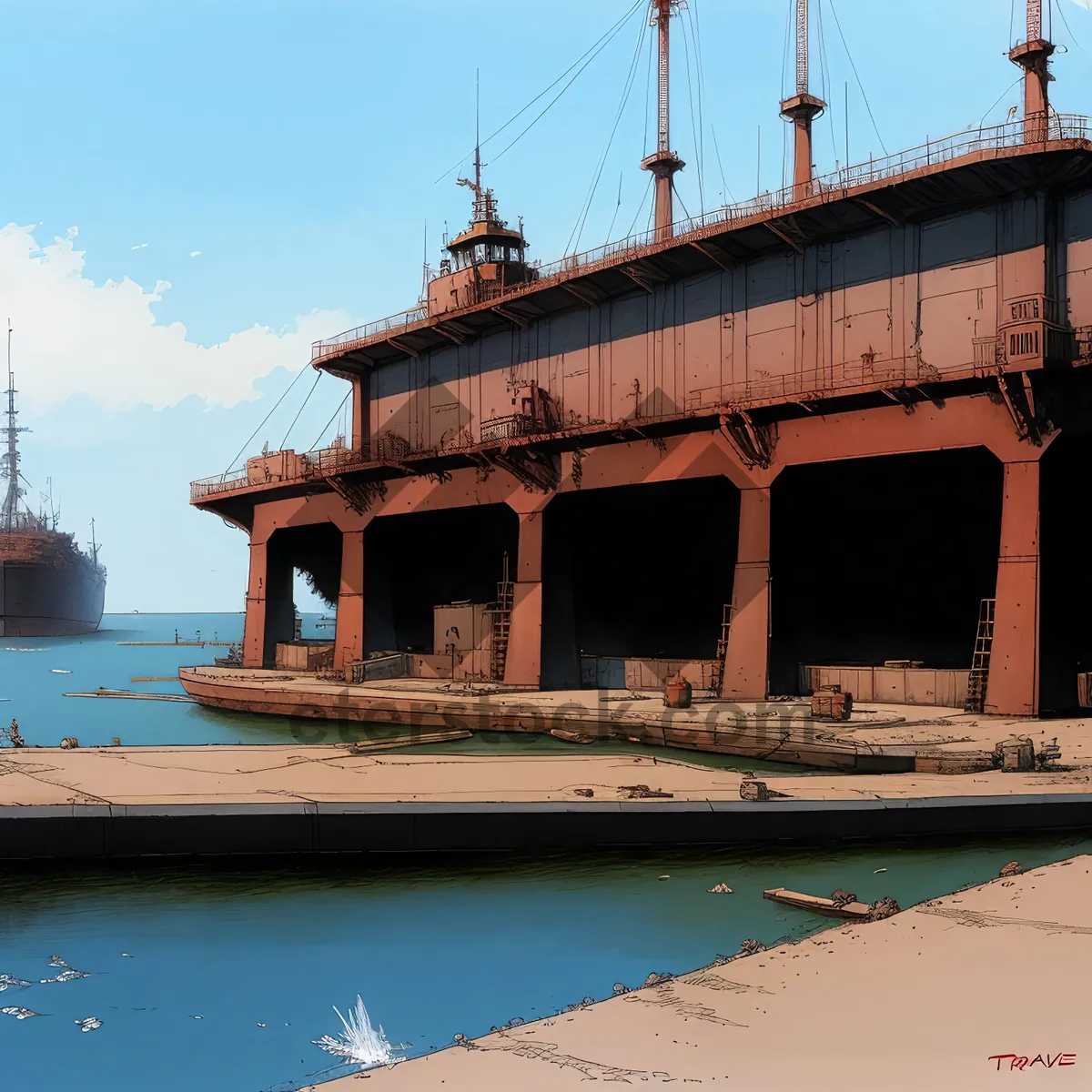 Picture of Coastal City Boathouse by the Sea