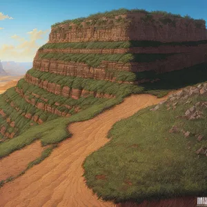 Ancient Desert Pyramid Landscape