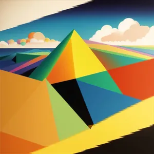 Abstract Geometric Pyramid Wallpaper