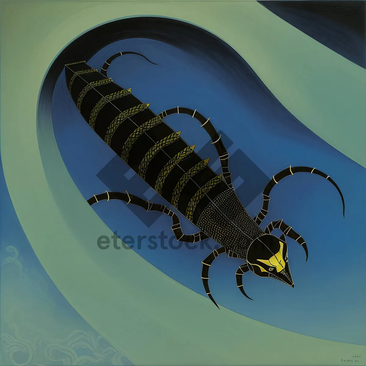 Picture of Sky Arthropod: Free-flying Centipede in Invertebrate Kingdom