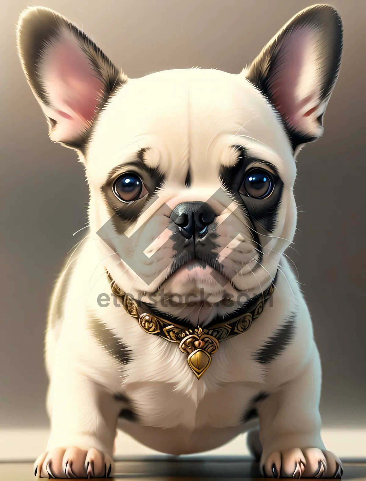 Picture of Cute Bulldog Puppy: Wrinkly, Adorable, Purebred Canine