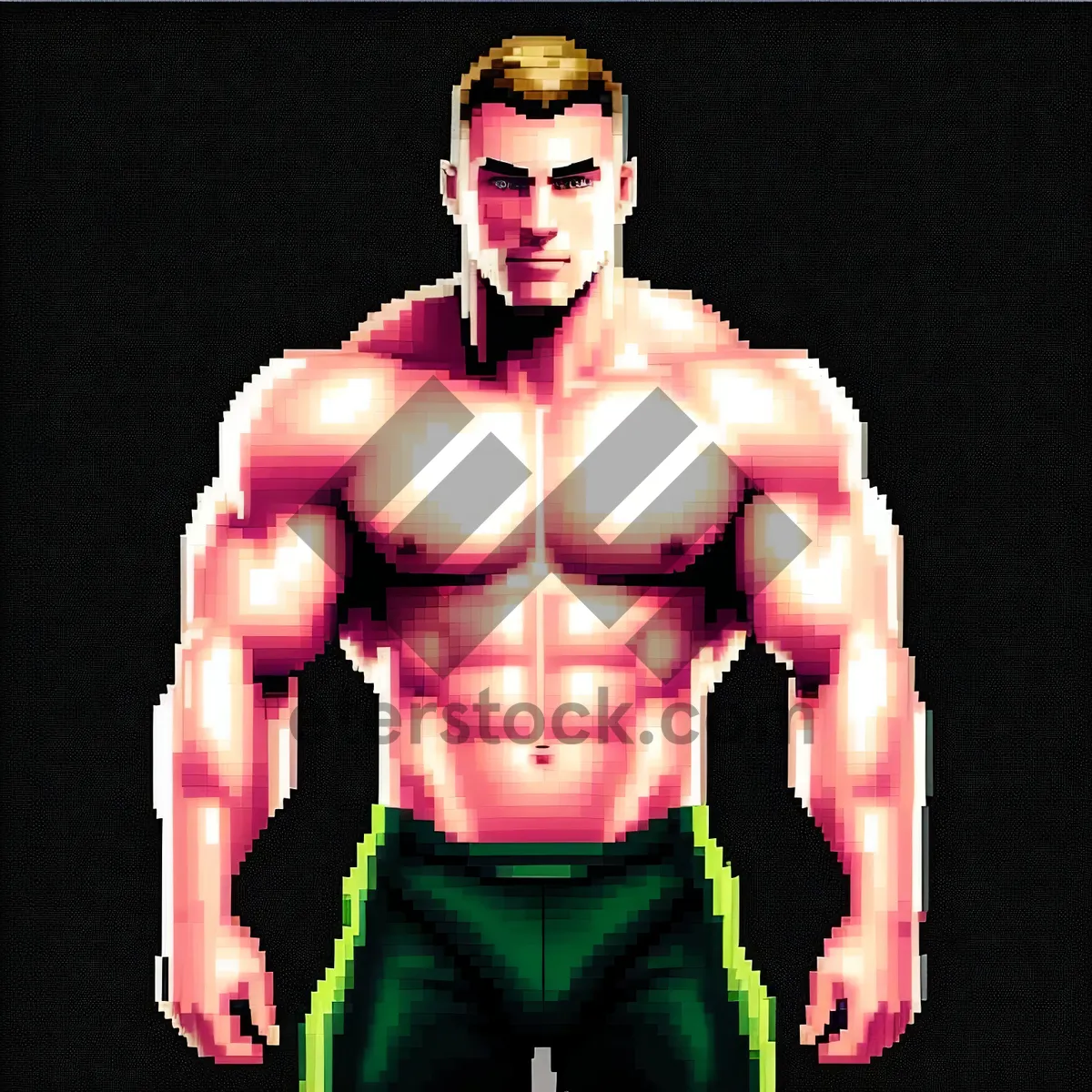 Picture of Muscular Male Wrestler: Strength and Power