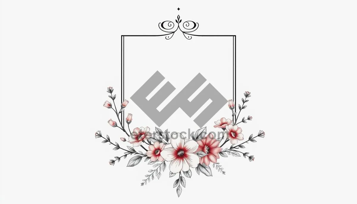 Picture of Floral Pattern Silhouette Graphic Element