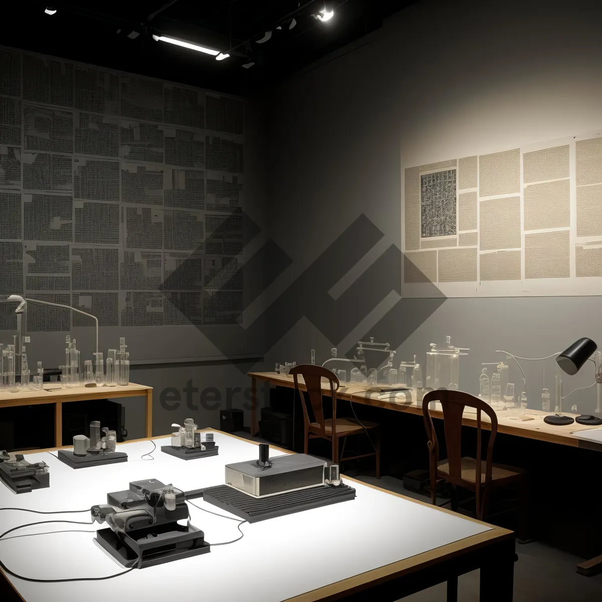 Picture of Modern Kitchen Interior with Stylish Furniture