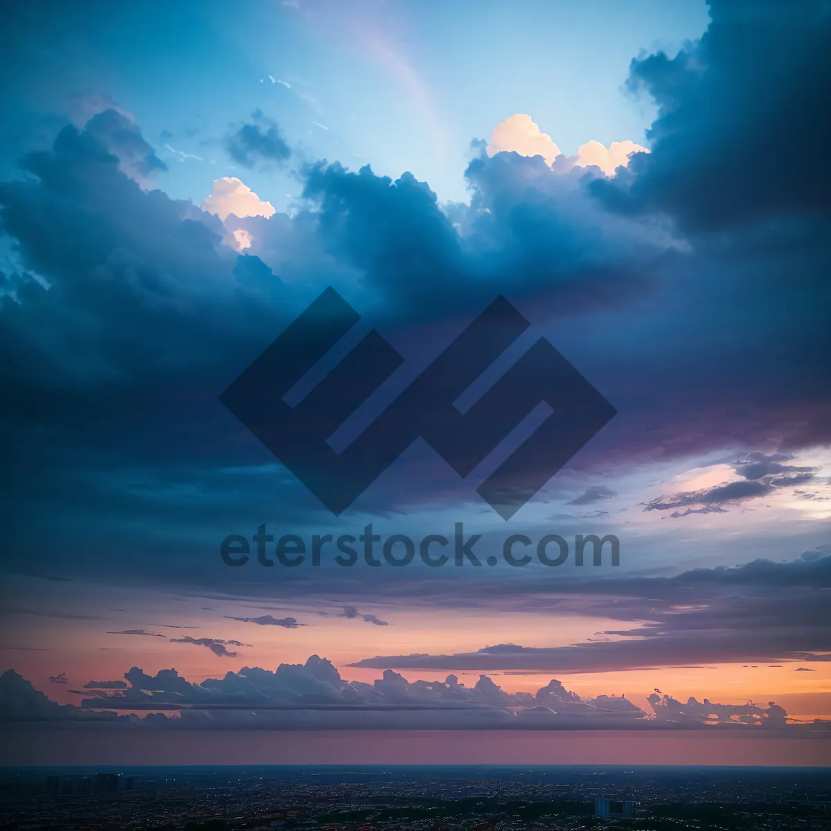 Picture of Golden Horizon: Serene Sunset over Ocean