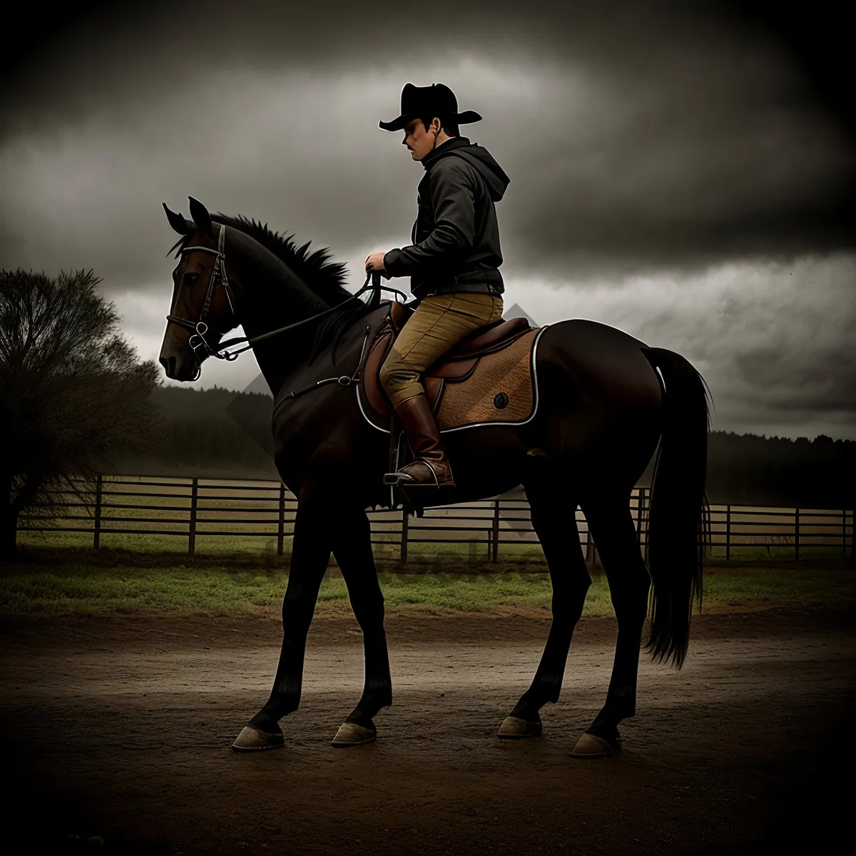 Picture of Saddle up for fast-paced equestrian polo action!