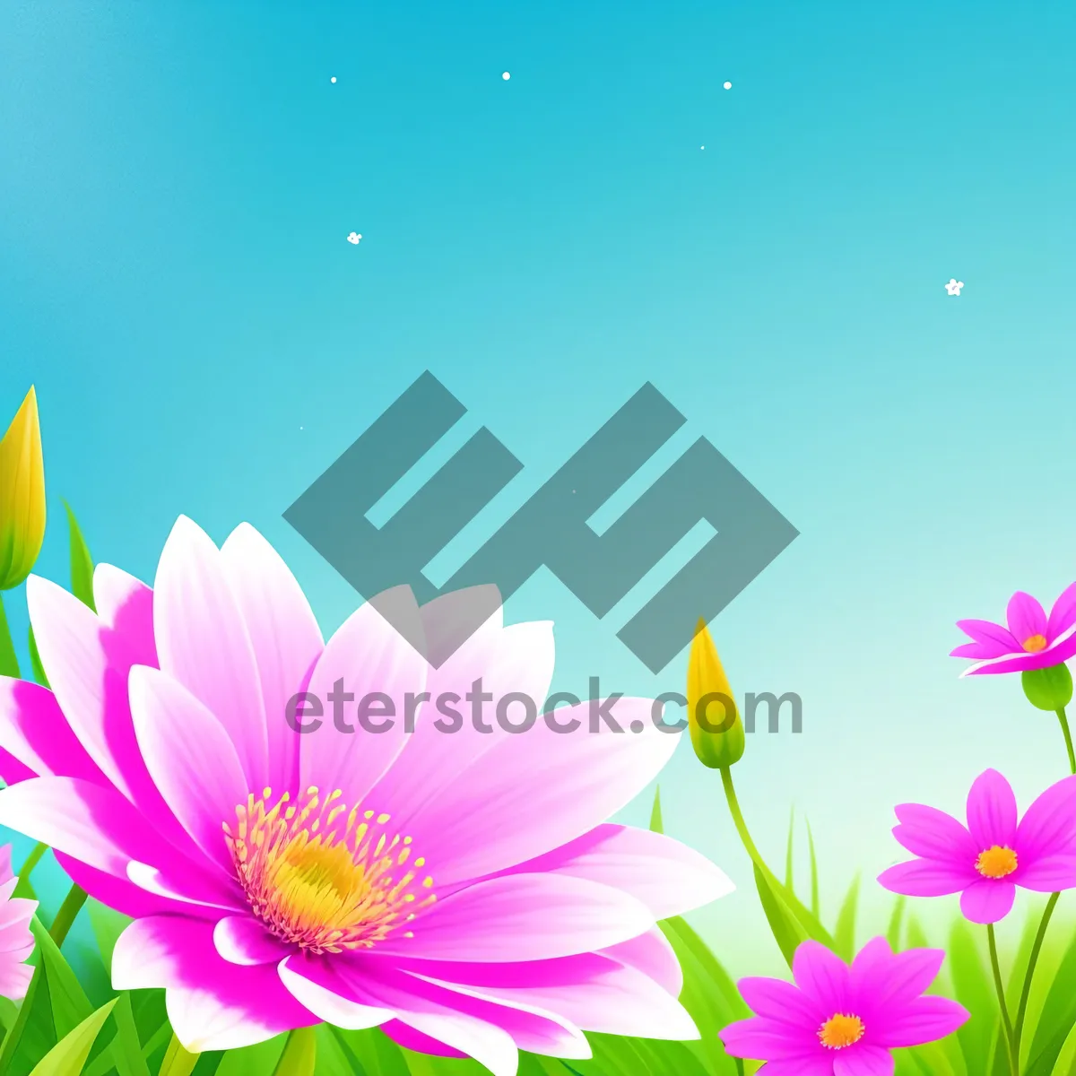 Picture of Floral Lotus Pattern - Pink Blossom Design