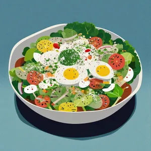 Delicious Gourmet Vegetable Salad with Cheese