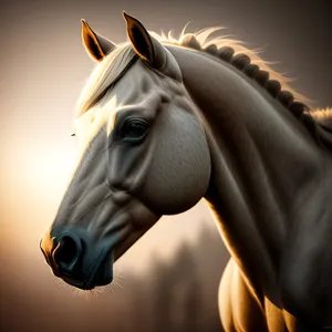 Thoroughbred Stallion in Horse Ranch Field