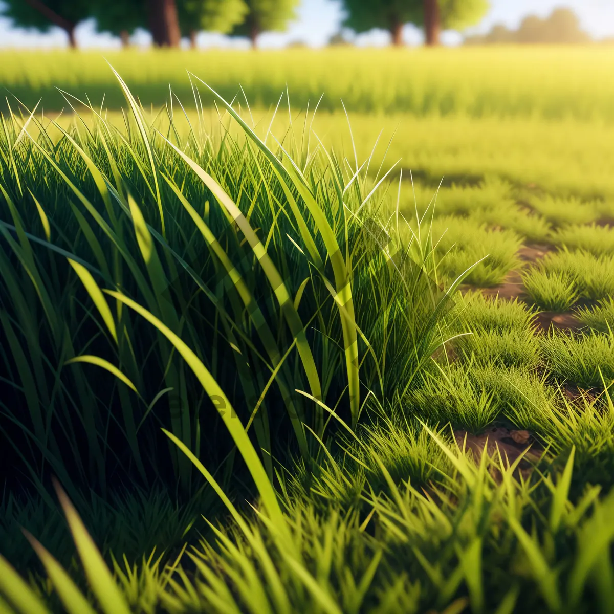 Picture of Bountiful Wheat Field under Summer Sun