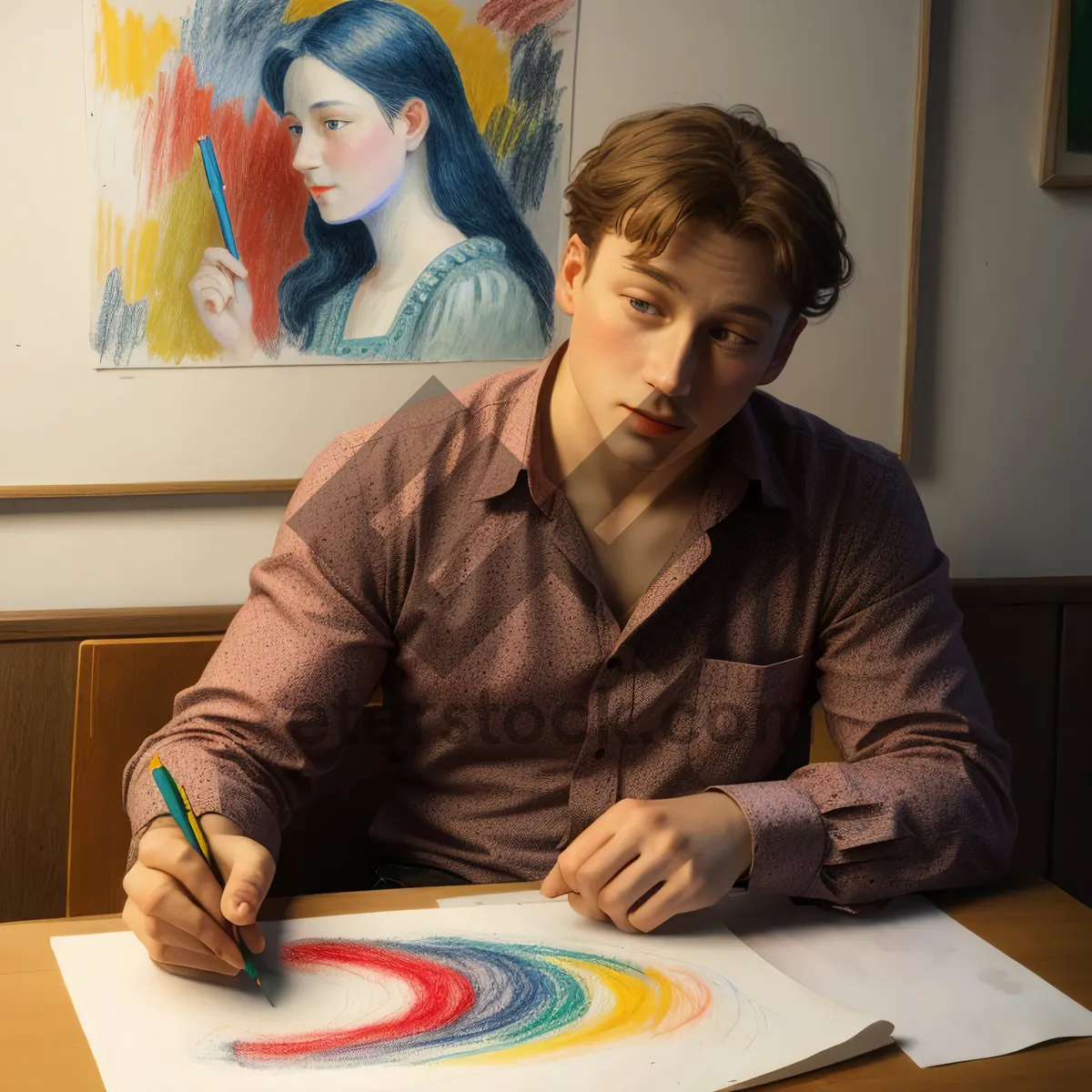 Picture of Professional woman smiling at laptop in office workspace