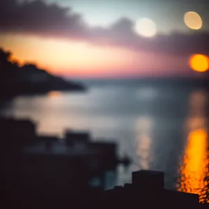 Majestic Sunset Over Glistening Water
